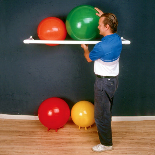Man using the Ball Storage Shelf