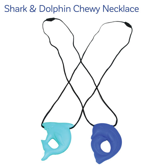 Shark & Dolphin Chewy Necklace - Set of 2