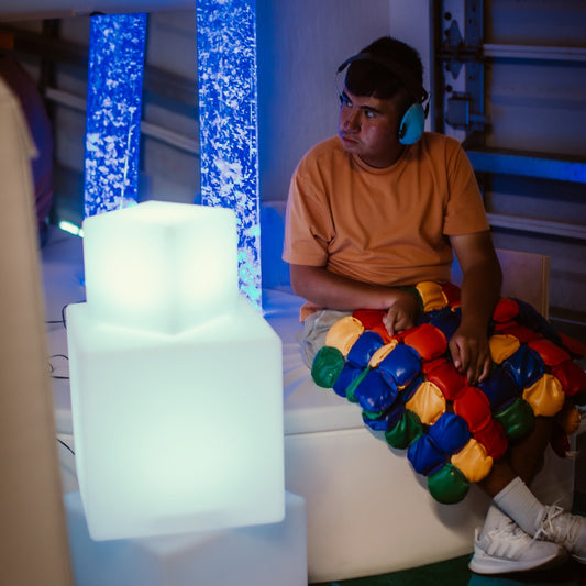 Boy sitting in the Chill Corner