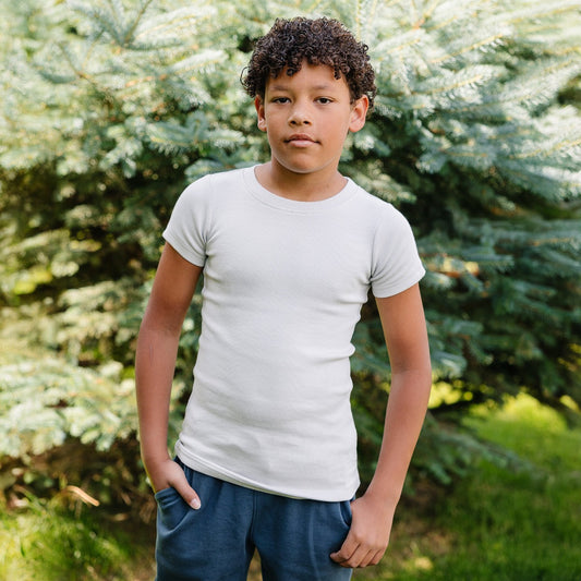 Ribbed Hug Tee, Short and Long Sleeves