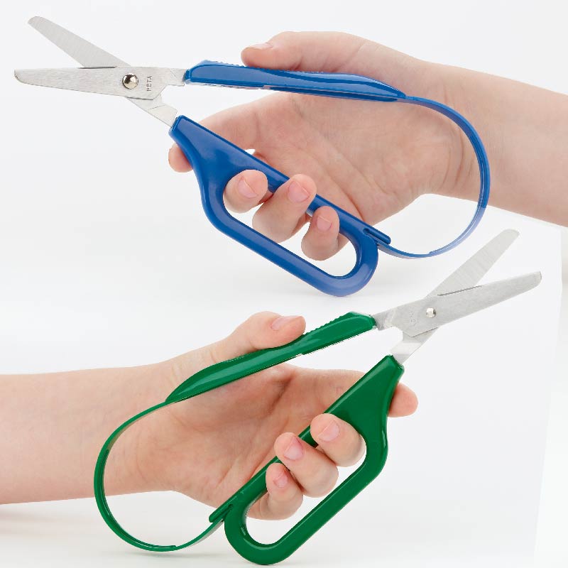 PETA Easi-Grip Long Loop Scissors Stainless Steel And Polymer Handle Self Opening Scissors Ergonomic Grip For Anyone With Poor Hand Control Weak Grip And Joint Problems 45mm Pointed Blade | Buy Now