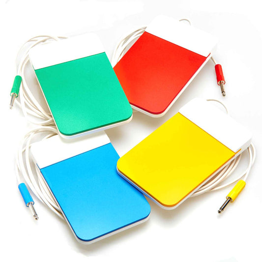 Switches For Sensory Effects (Set of 4) in Colors: Red, yellow, green and blue with white accents