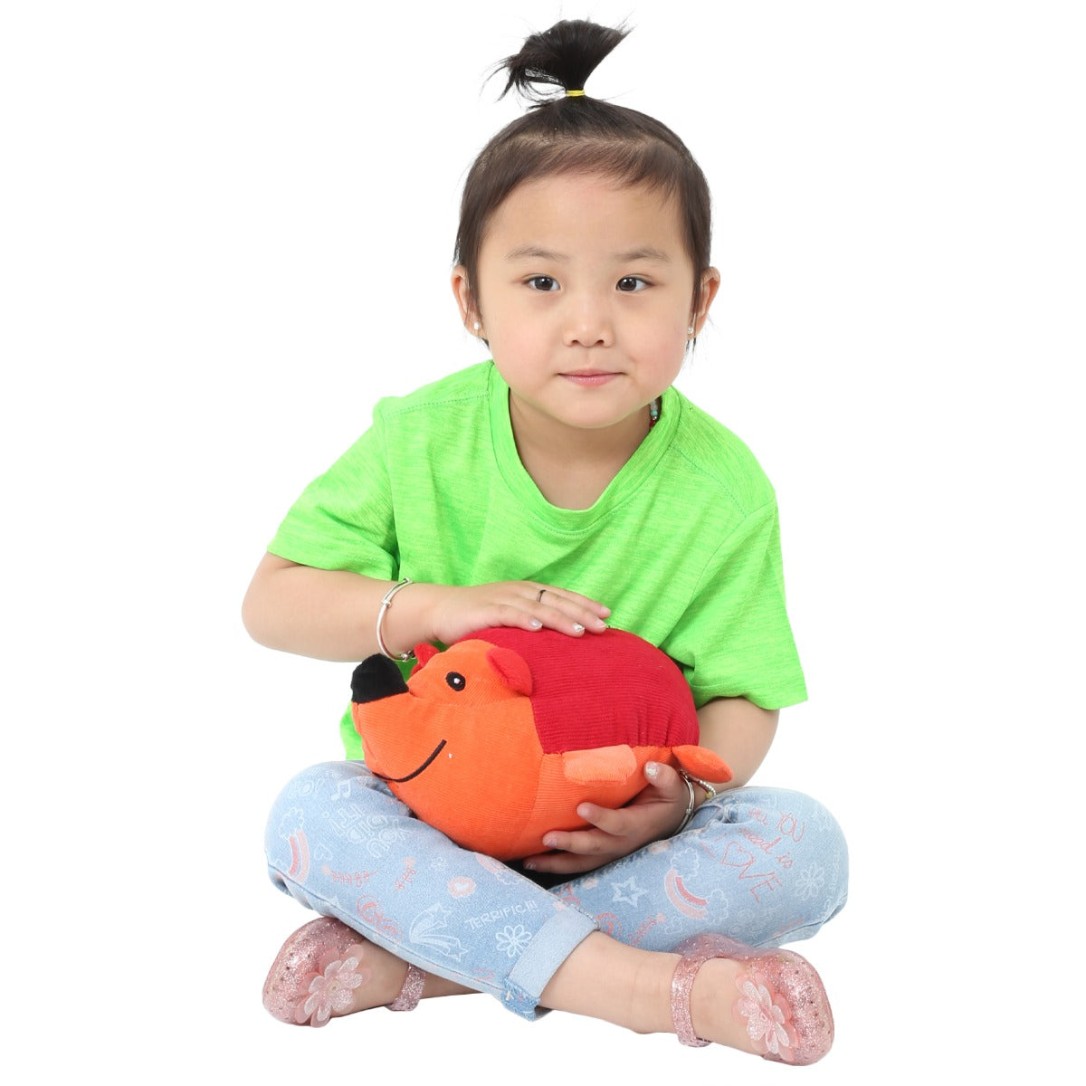 Girl holding Hank the Baby Hedgehog