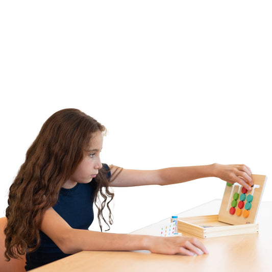 Girl playing with the Ready Slide Match