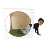 Child climbing out of the ElevatED™ Play House Cube