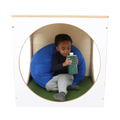 Child playing inside the ElevatED™ Play House Cube 