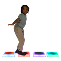 Side view of child standing on the Gel Step 'N Glow - Set of 4