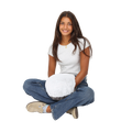 Girl using the Hand-Hugger Weighted Pillow