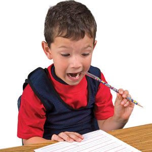 Boy using the Chew Pencil Jaw