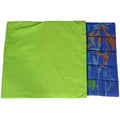 Blue and sea graphics Mega Weighted Lap Pad and Lime green Cover