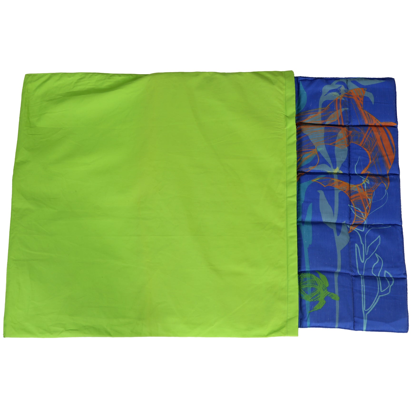 Blue and sea graphics Mega Weighted Lap Pad and Lime green Cover