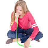 Girl using the green Chewy Fidget Coil