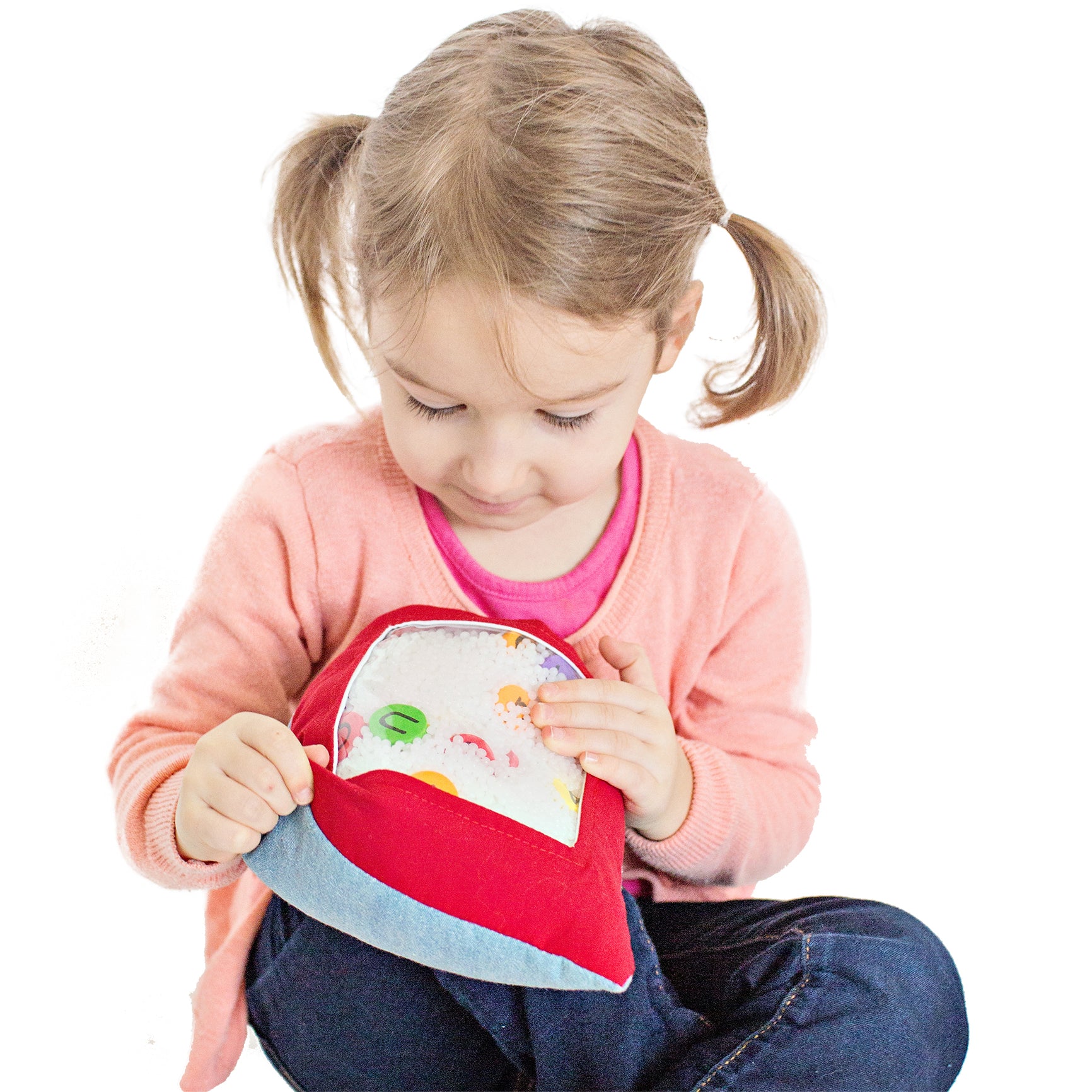 girl using the ABC Look & Feel Bag