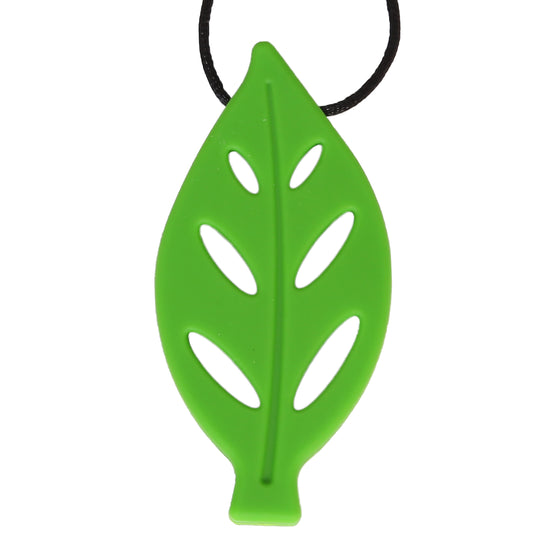 green Calming Chewy Leaf Necklace