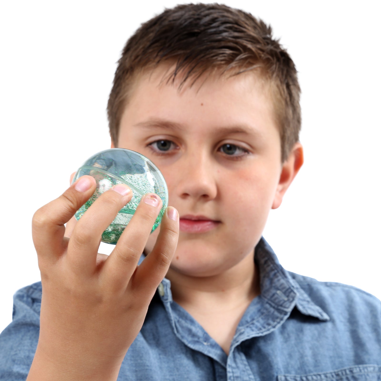 Boy holding the Glitter Ball