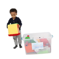 Child holding the Tactile sensory cube from the Early Childhood Sensory Toolkit™