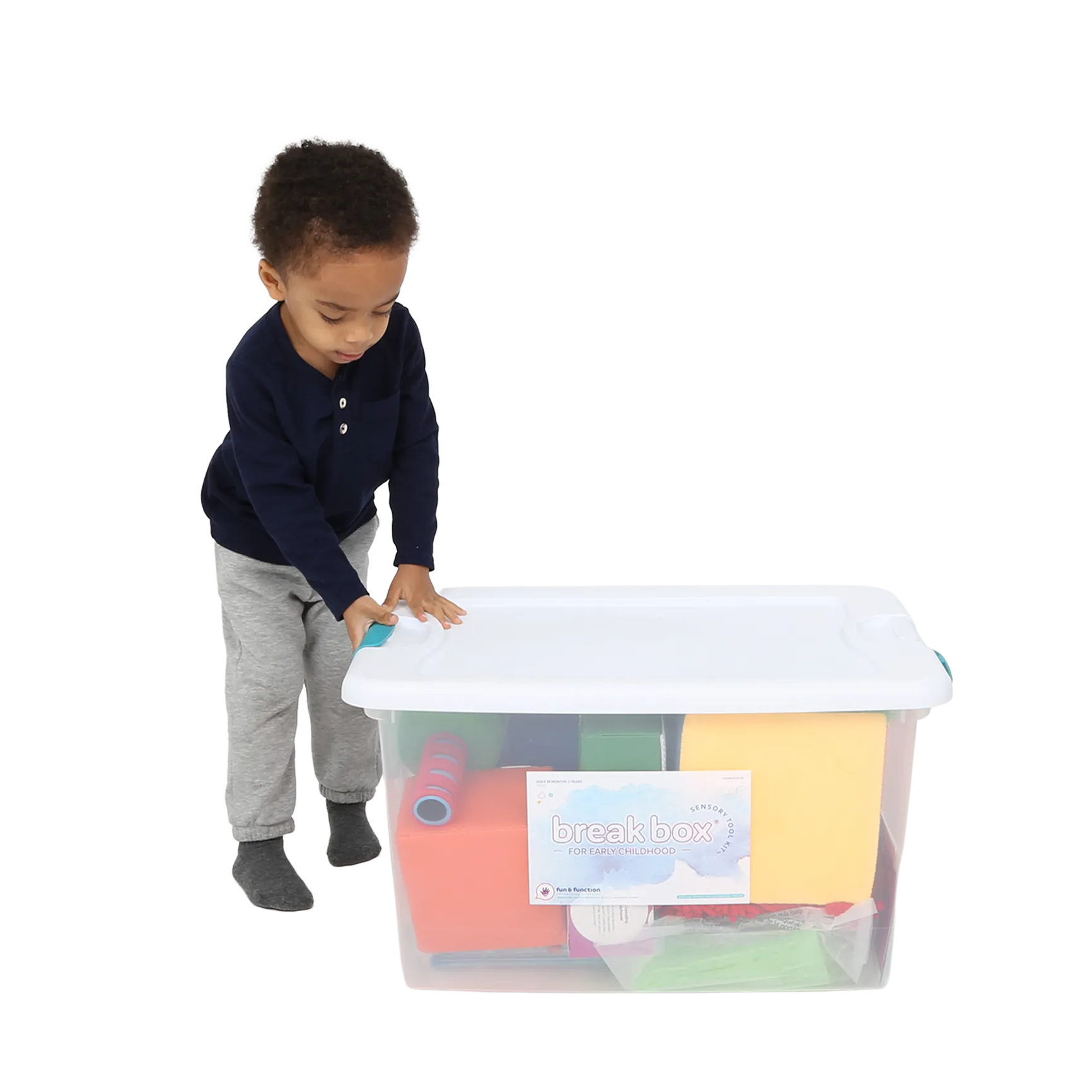 Child opening the Early Childhood Sensory Toolkit™