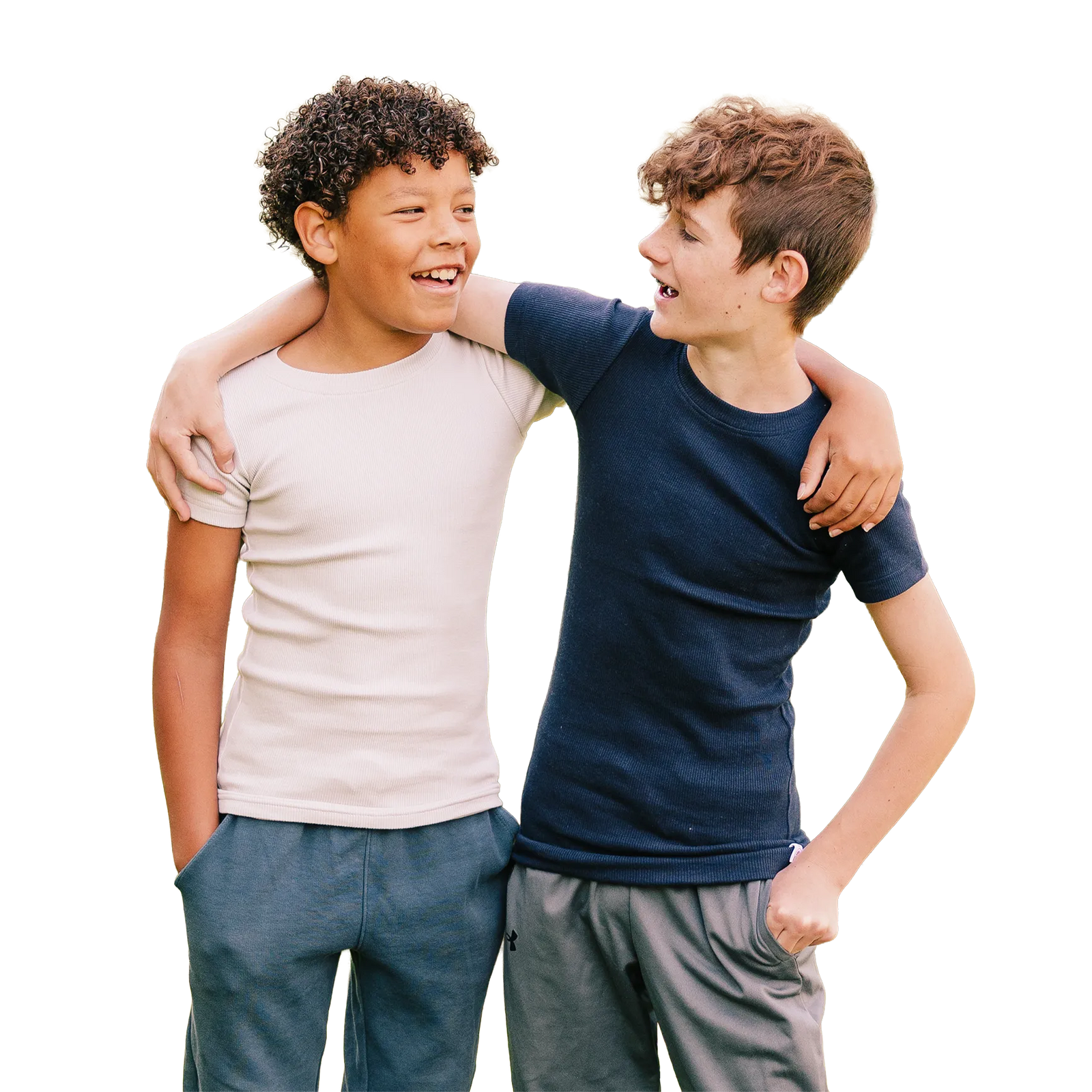 Ribbed Hug Tee, Short and Long Sleeves