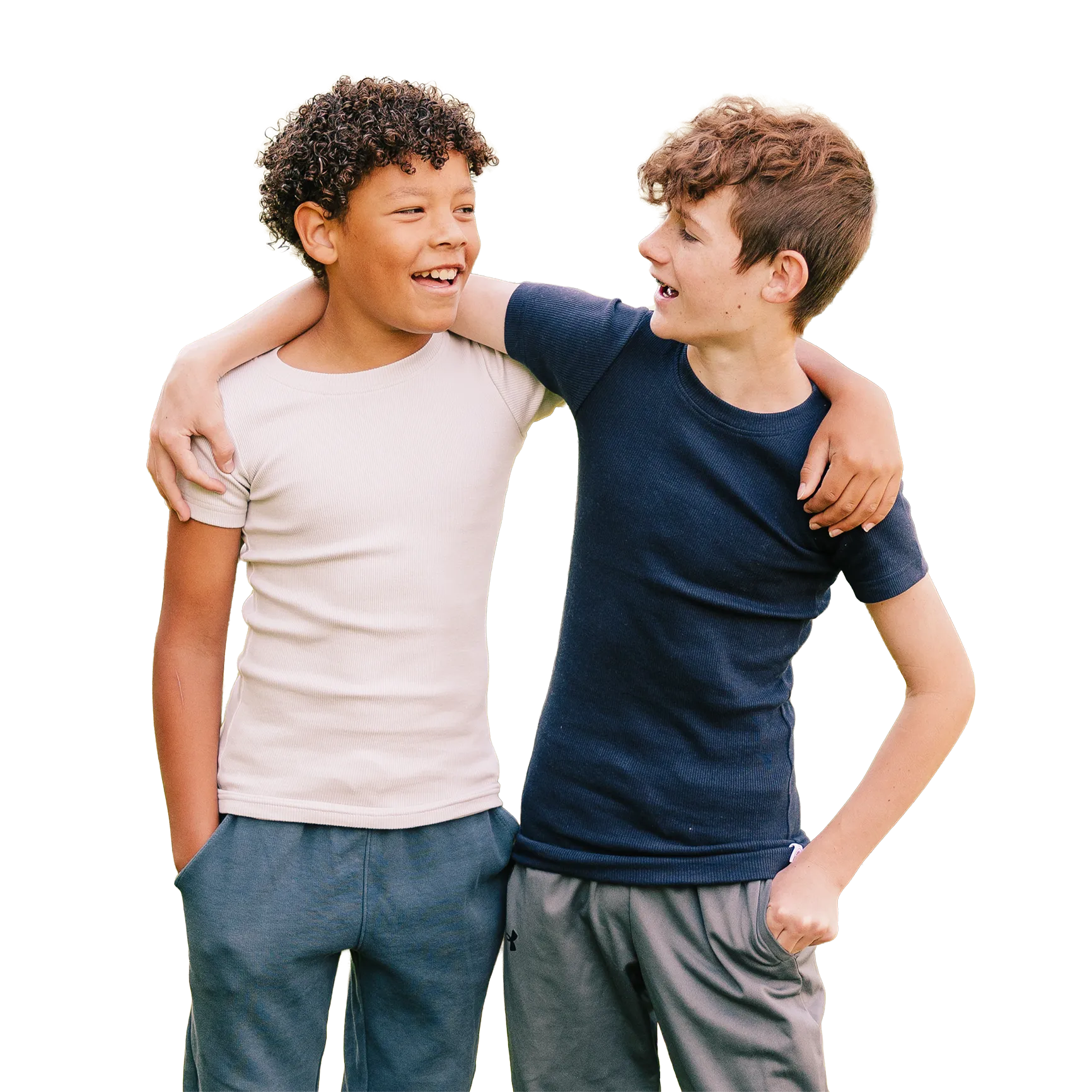 Ribbed Hug Tee, Short and Long Sleeves