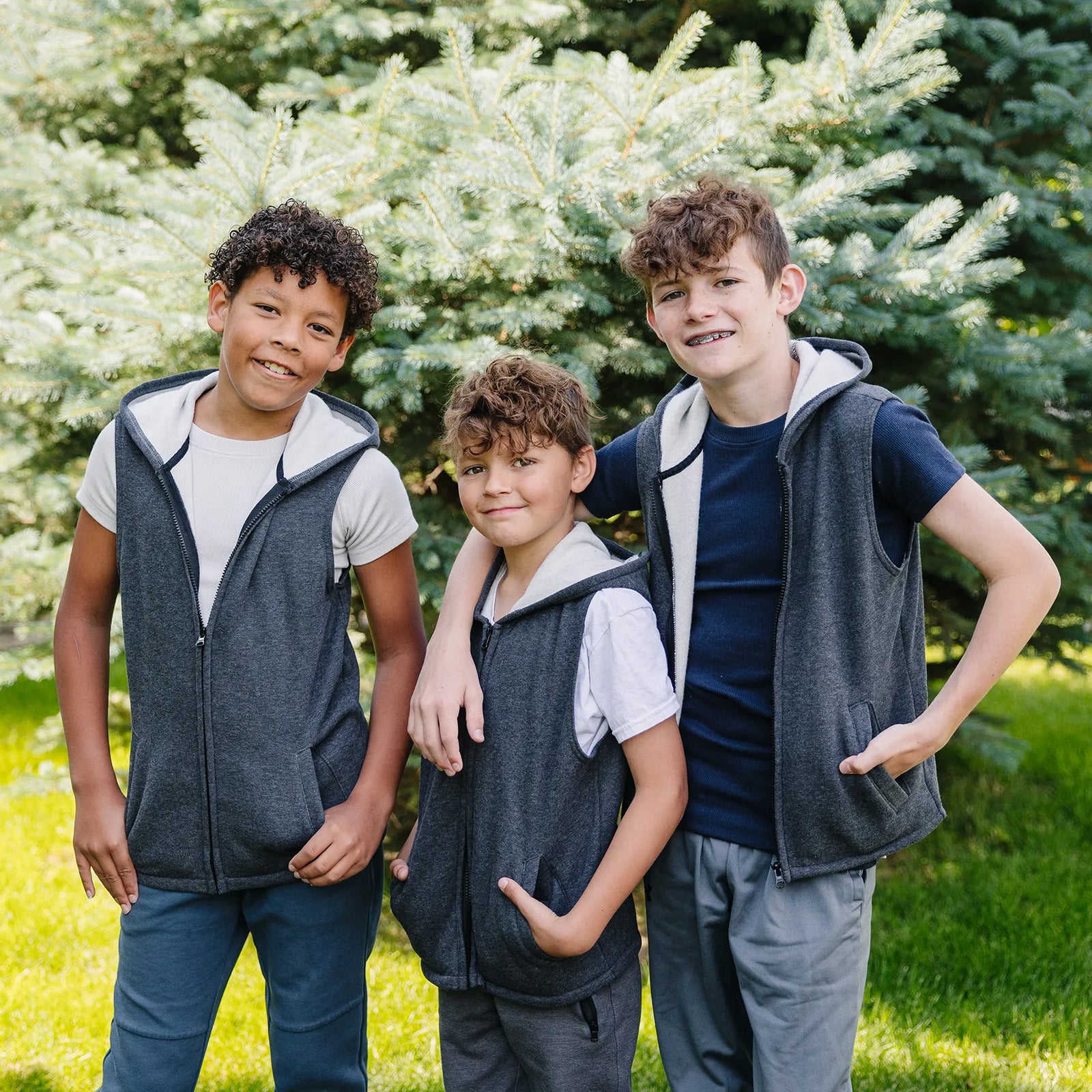 Weighted Fleece Hoodie Vest