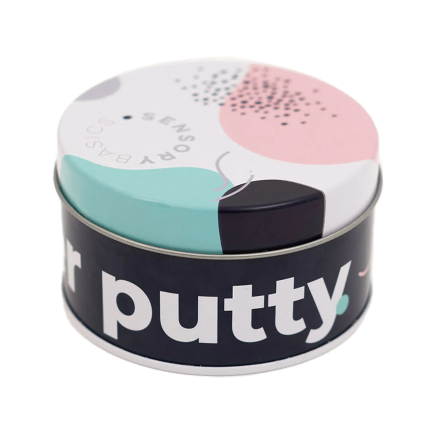 Closed tin of Sensory Basics Glitter Putty