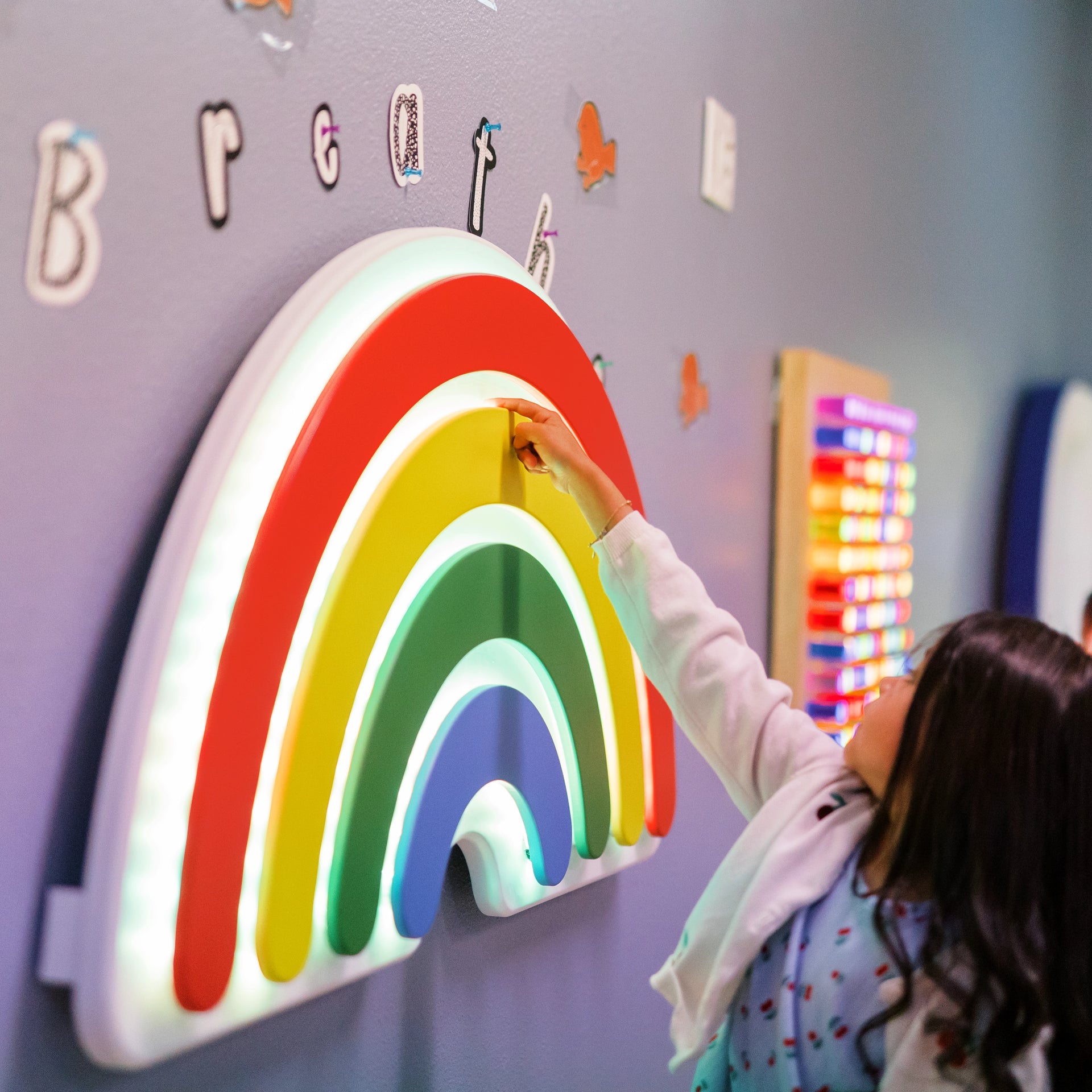 Interactive Light Up Rainbow Panel