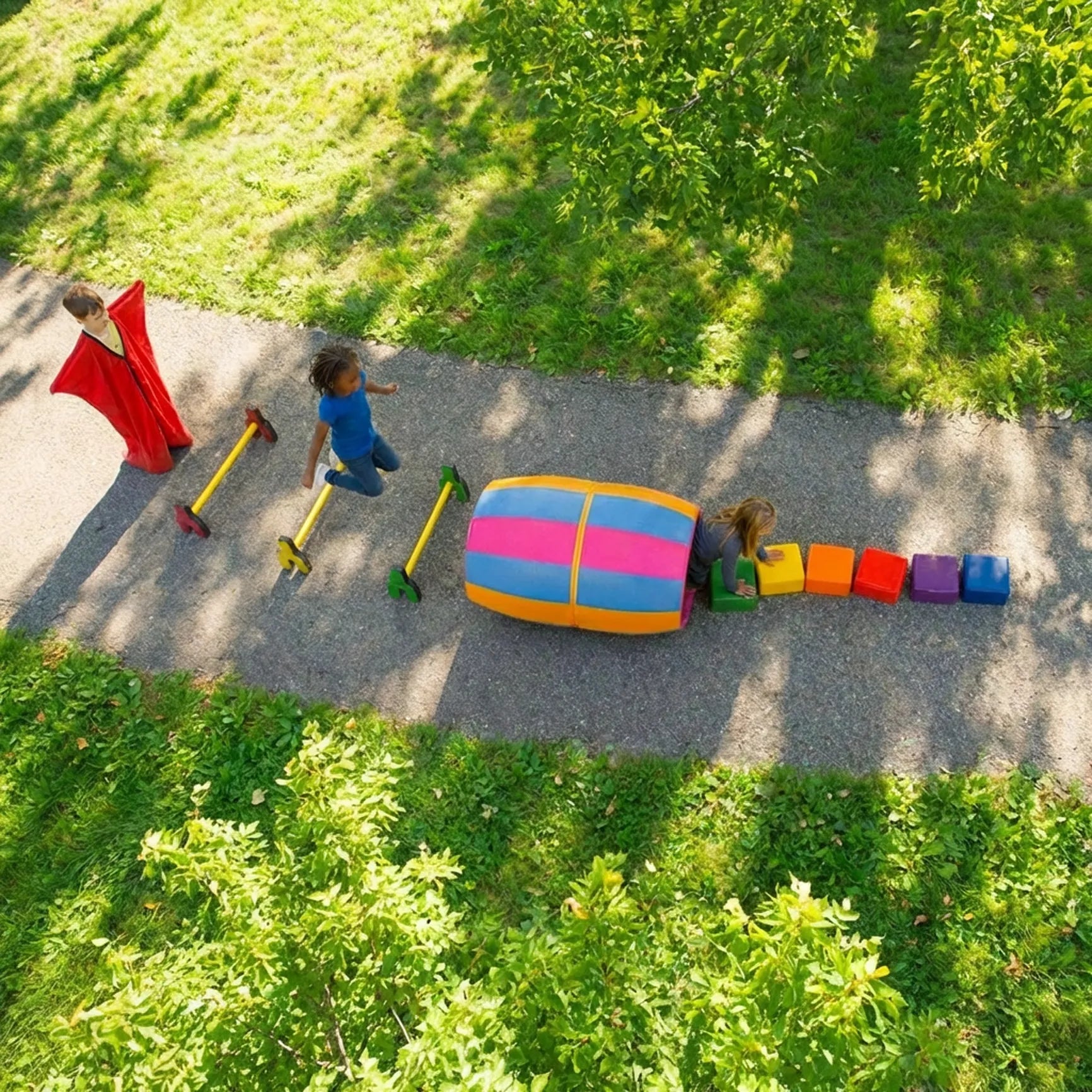 Leap and Roll Obstacle Course