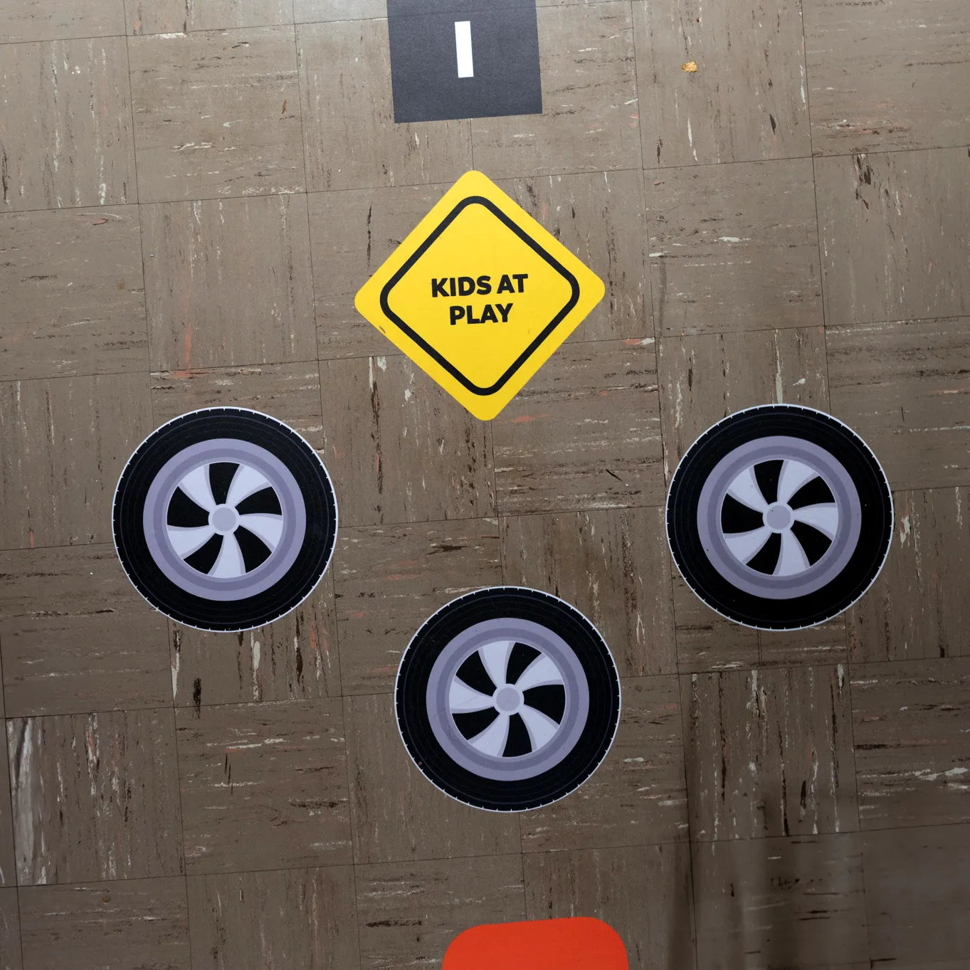 parts of Sensory Pathway Decals construction zone