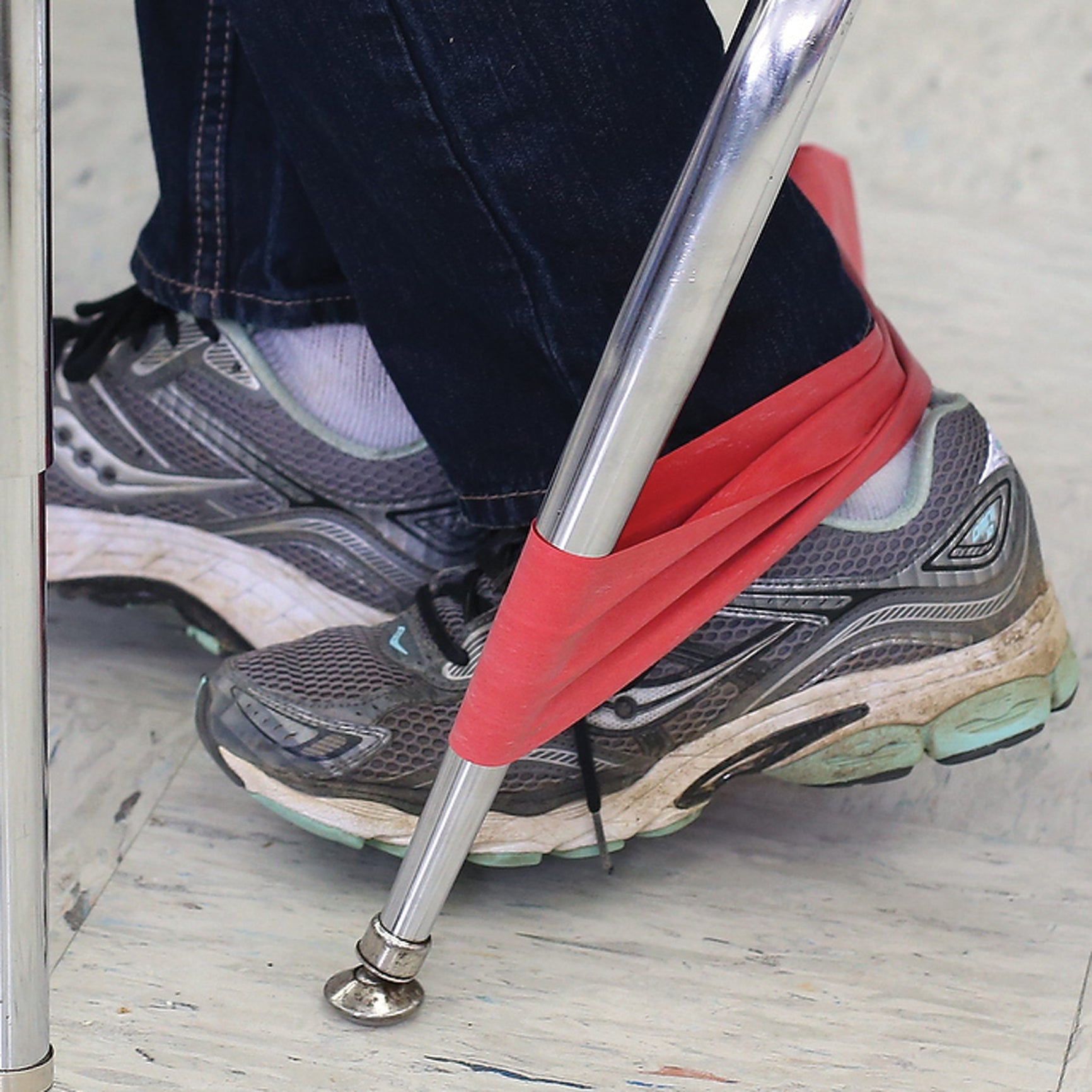 Childs using the Quiet Fidget for Feet