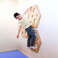 Child climbing on the Honeycomb Climbing Panels - Set of 3
