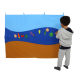 Child using the Felt Storyboard