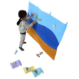 Child using the Felt Storyboard