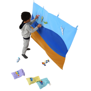 Child using the Felt Storyboard