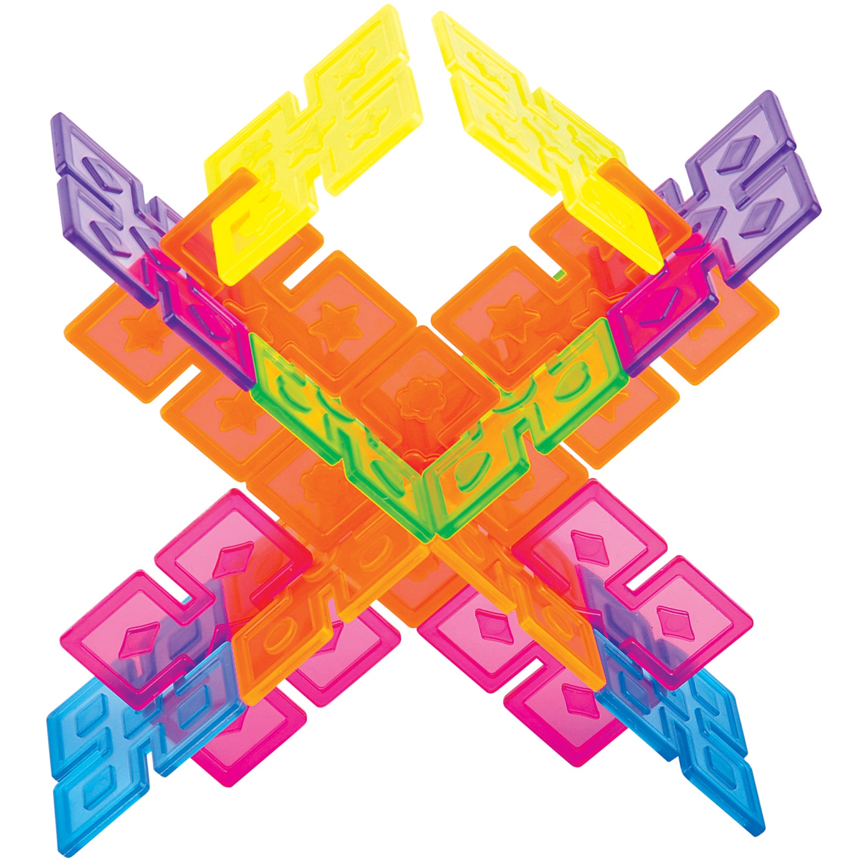 multicolored Interlox construction