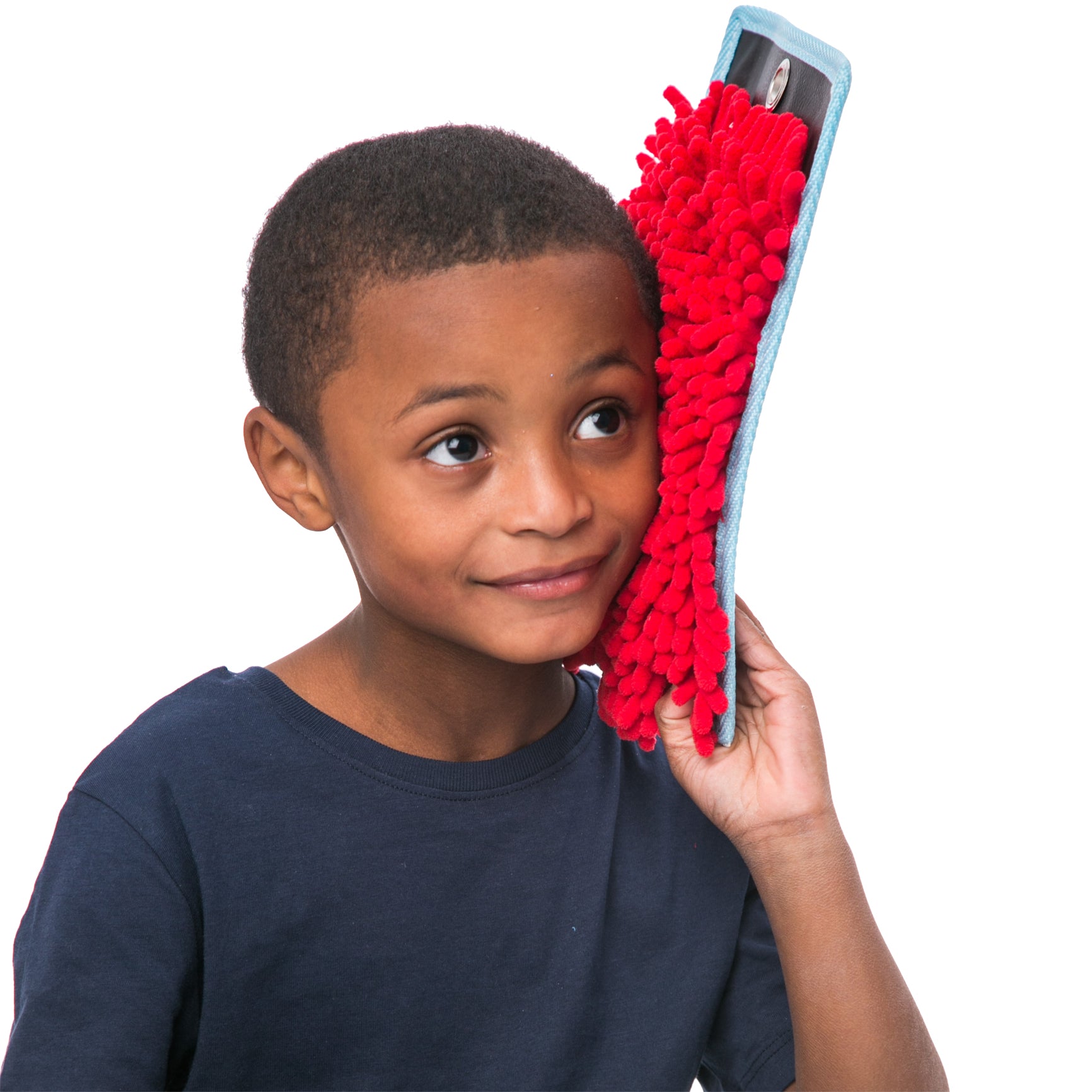Boy holding the Sensory Mini Mat