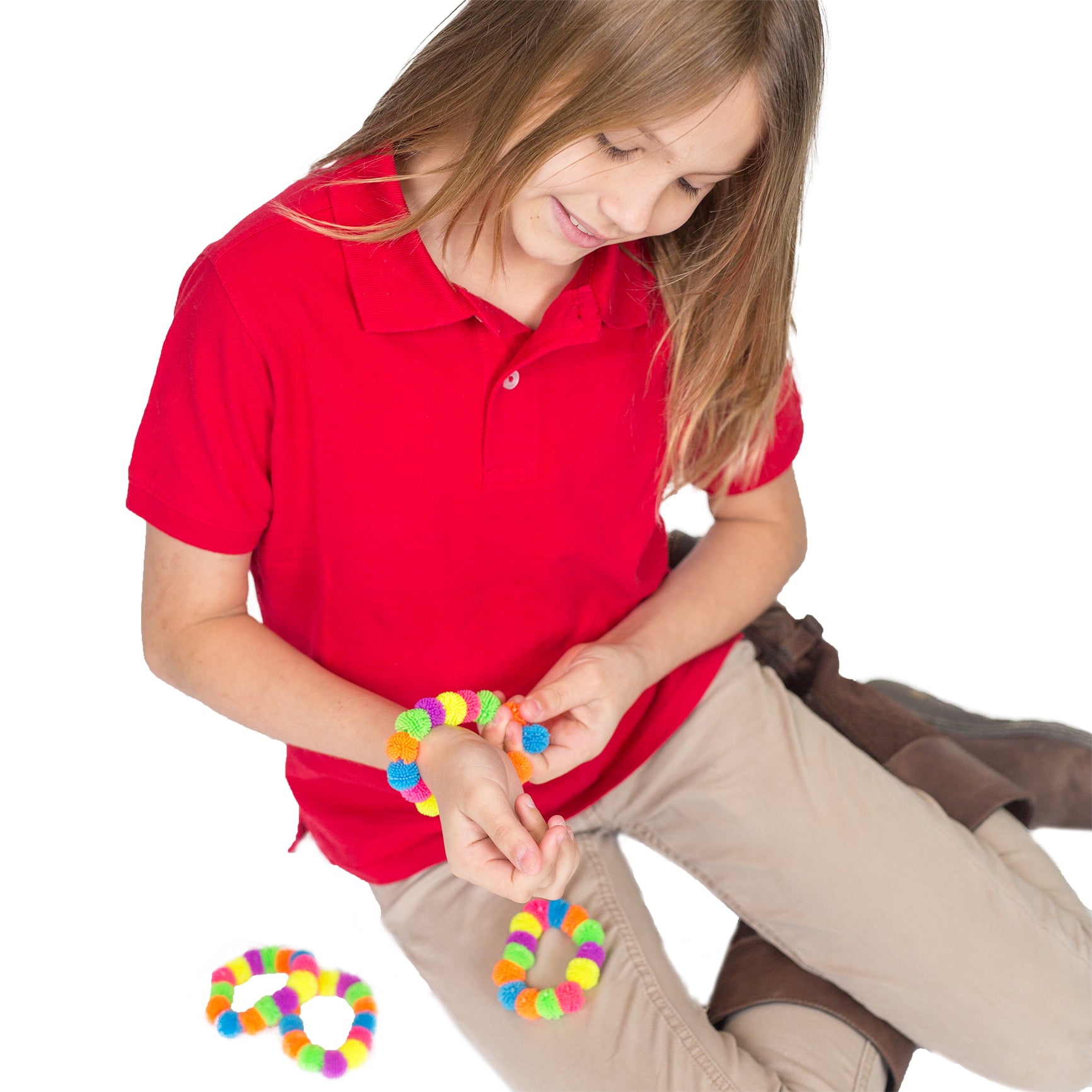 Girl wearing the Squishy Ball Bracelet