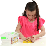 Girl playing with the Scented Weighted Sand