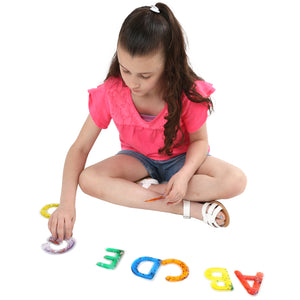 Girl using the Sensory Gel ABC's