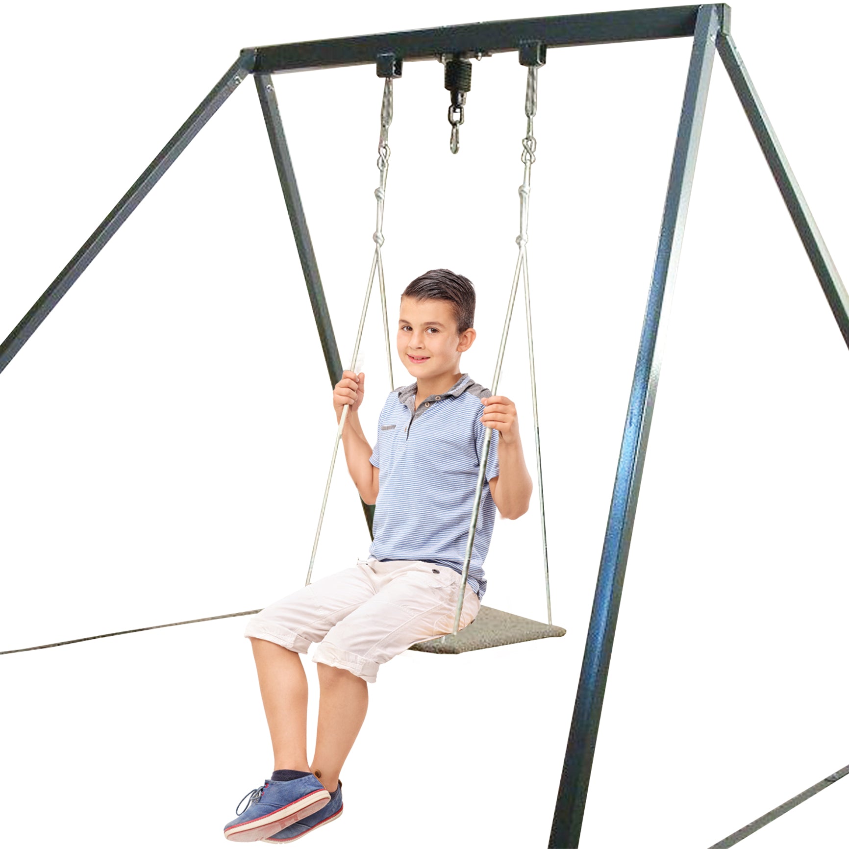 Plywood Platform Swing covered with carpet