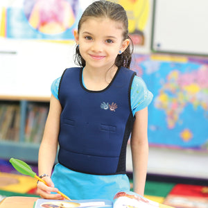 Girl smiling while wearing The Original Weighted Compression Vest