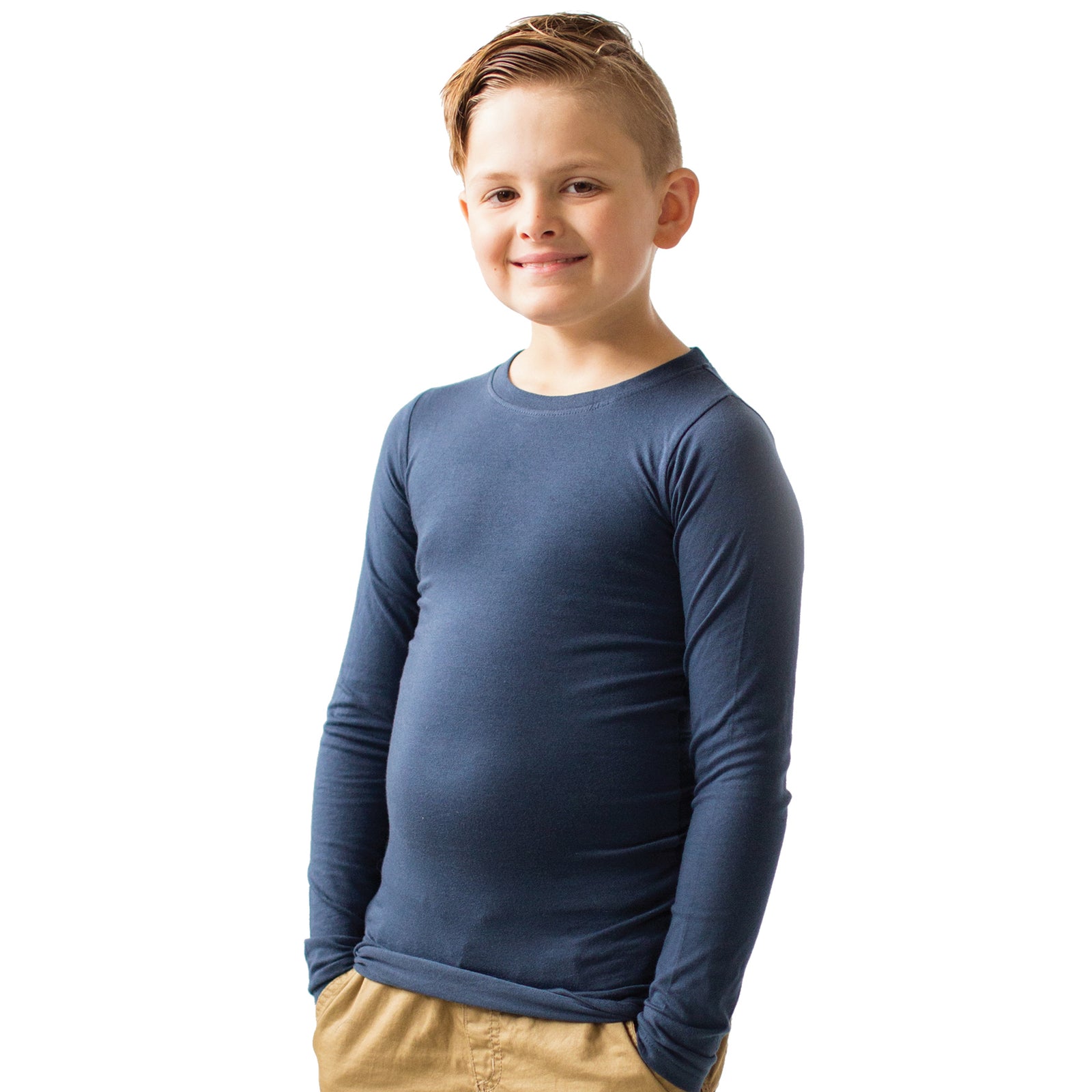 Boy wearing the Sens-ational Hug Tee - Long Sleeves