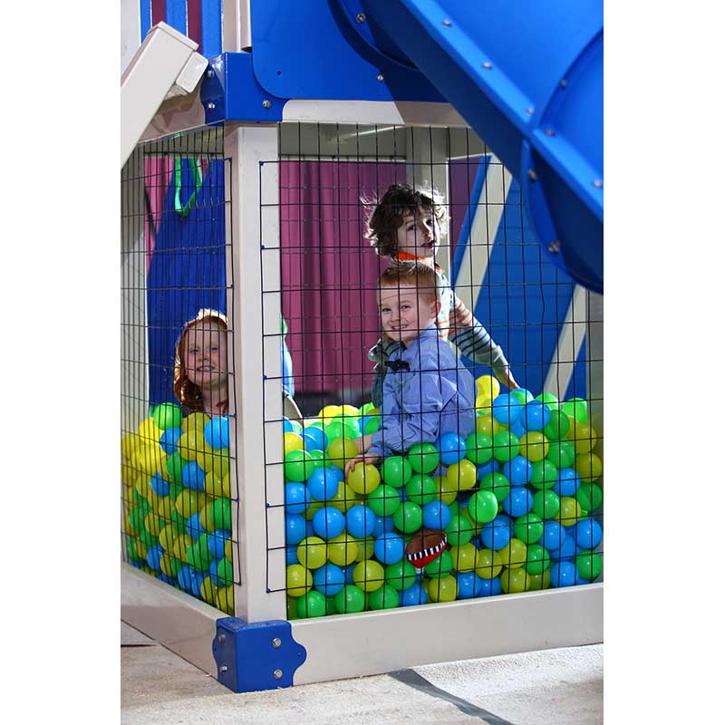 children playing in the ball pit