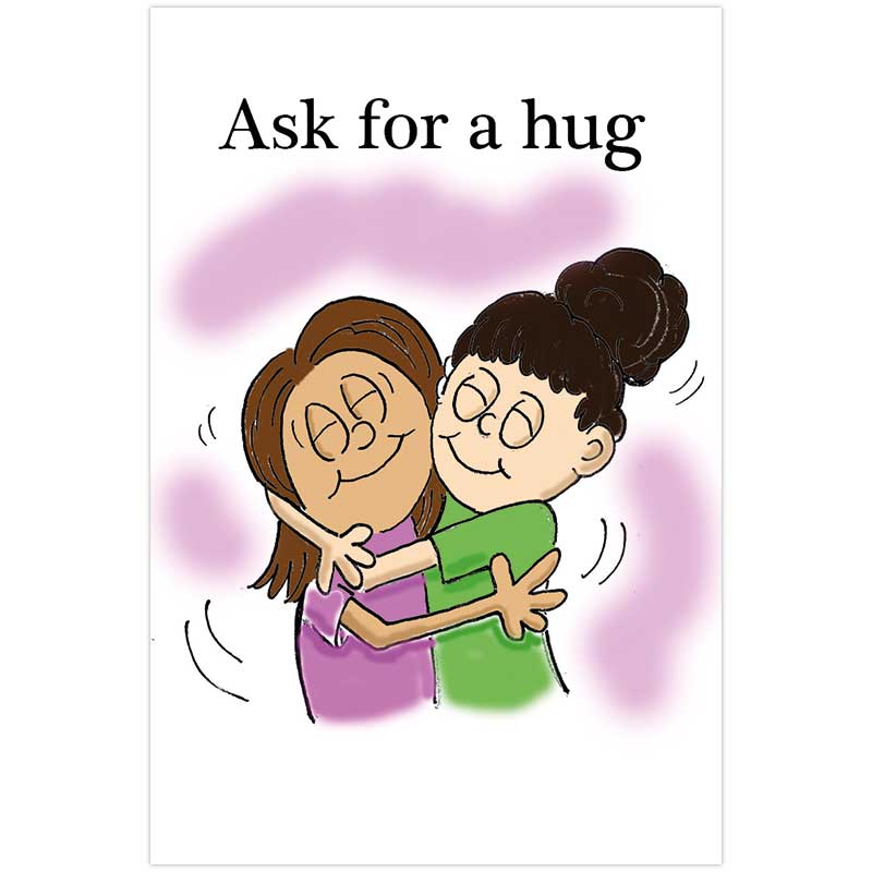 Ask for a hug Visual Card for Self-Calming