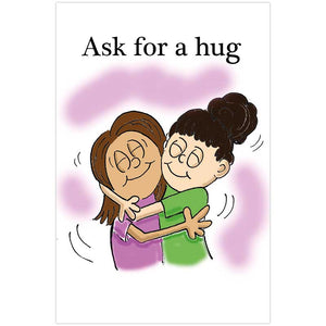 Ask for a hug Visual Card for Self-Calming