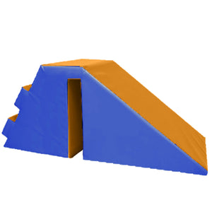 SensaSoft™ Ball Pit Slide in colors blue and orange