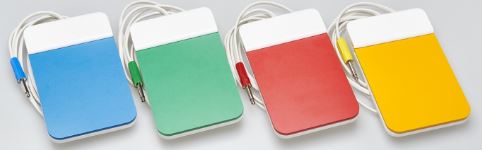 Switches For Sensory Effects (Set of 4) in Colors: Red, yellow, green and blue with white accents