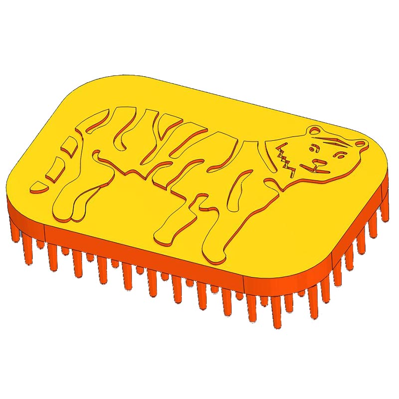 yellow Tactile Tiger Brush