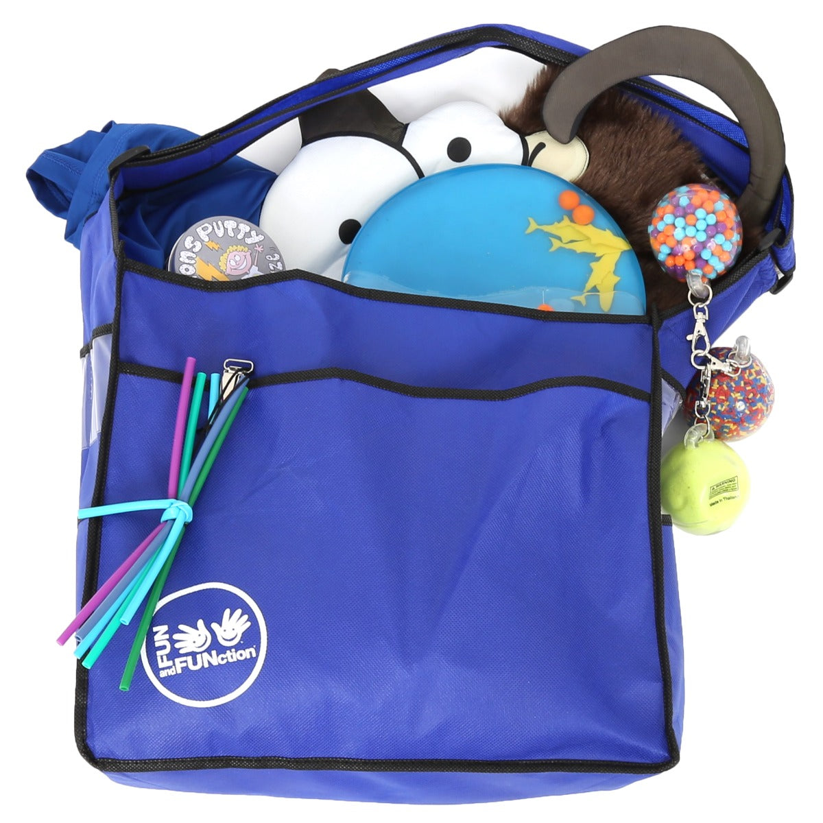Blue Break Bag™ packed with On-the-Go Sensory Solutions