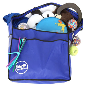 Blue Break Bag™ packed with On-the-Go Sensory Solutions