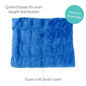 blue Soft Plush Weighted Blanket